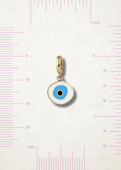 Noir Elegance Azure Organic Evil Eye Necklace