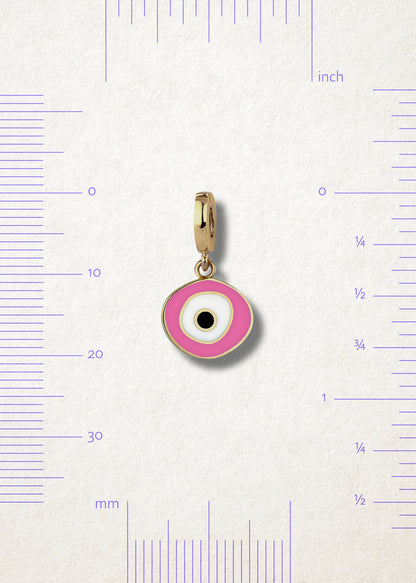 Golden Grace Blush Organic Evil Eye Necklace