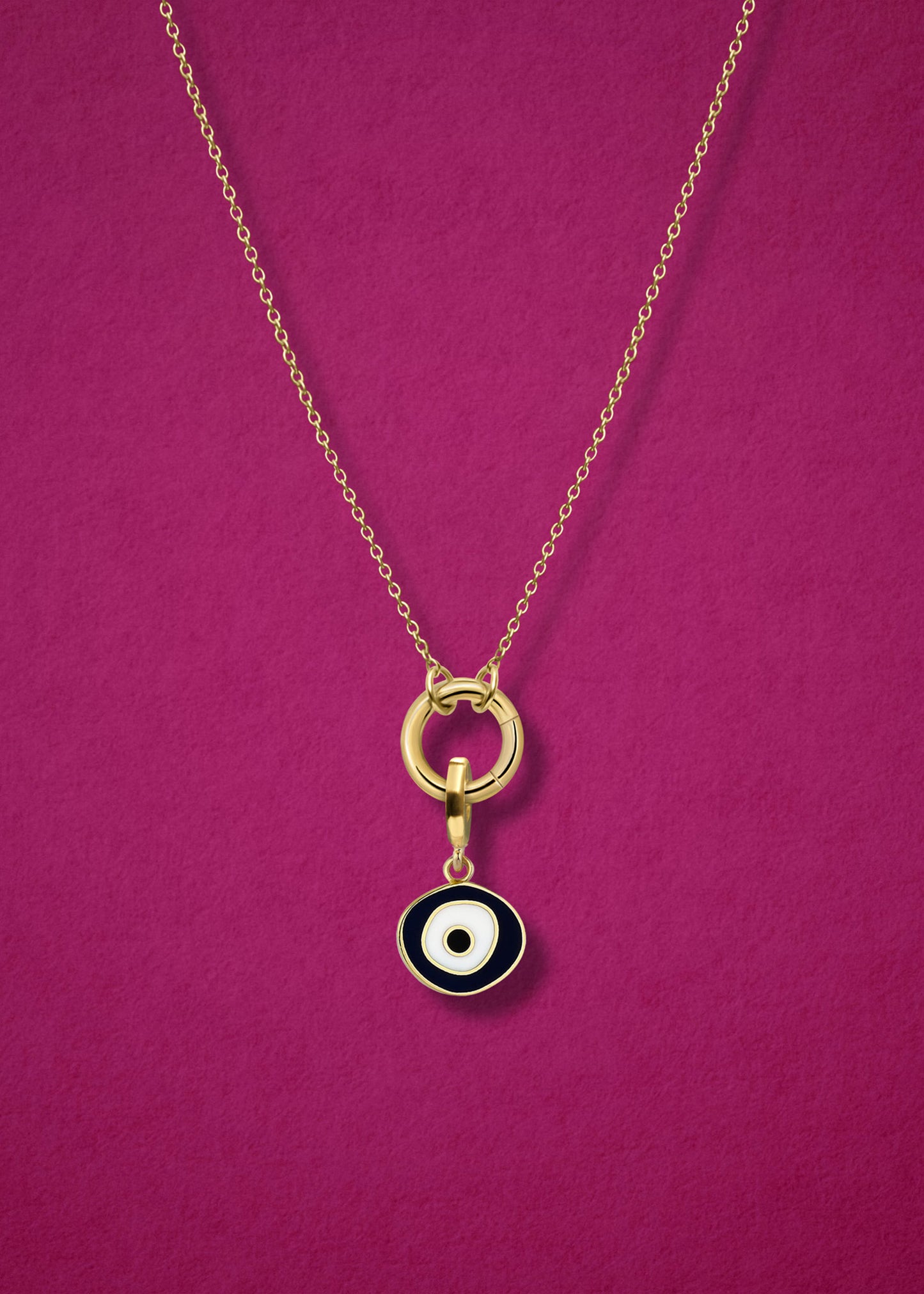 Golden Grace Obsidian Organic Evil Eye Necklace