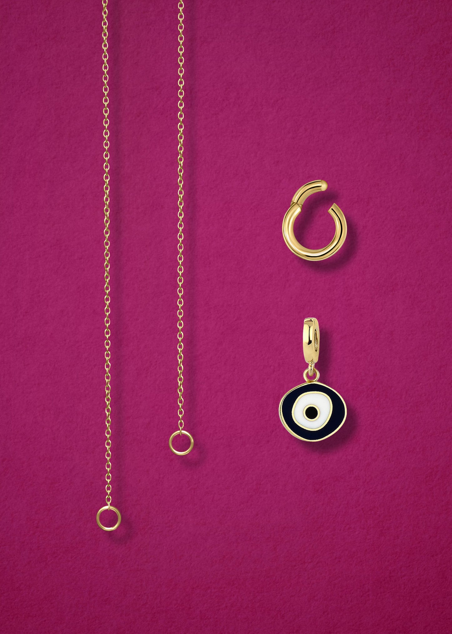 Golden Grace Obsidian Organic Evil Eye Necklace