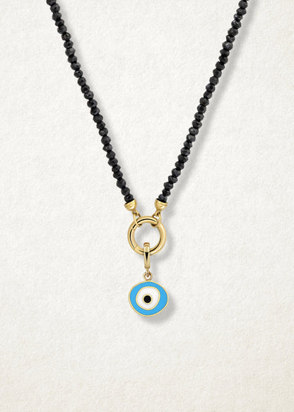 Noir Elegance Sky Organic Evil Eye Necklace