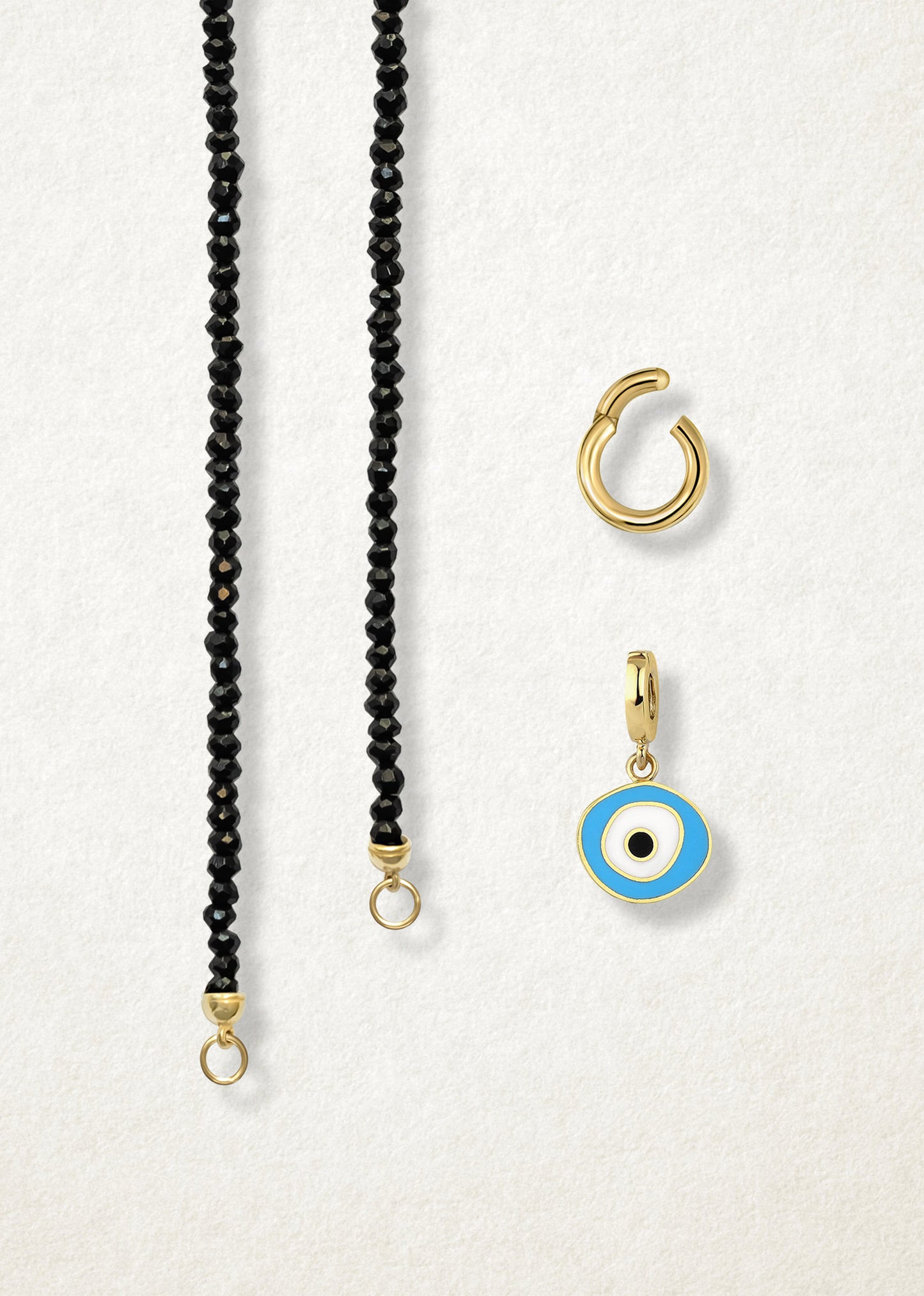 Noir Elegance Sky Organic Evil Eye Necklace