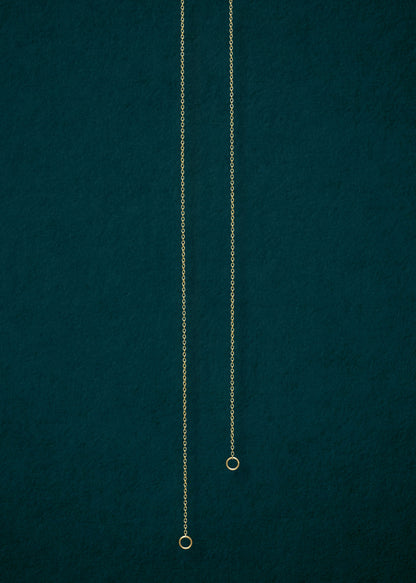 Golden Grace Cable Chain, a 20-inch 14K solid gold necklace by whywhy NYC, perfect as a foundation for charm styling.