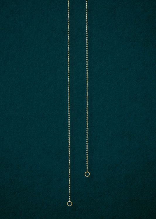 Golden Grace Cable Chain, a 20-inch 14K solid gold necklace by whywhy NYC, perfect as a foundation for charm styling.