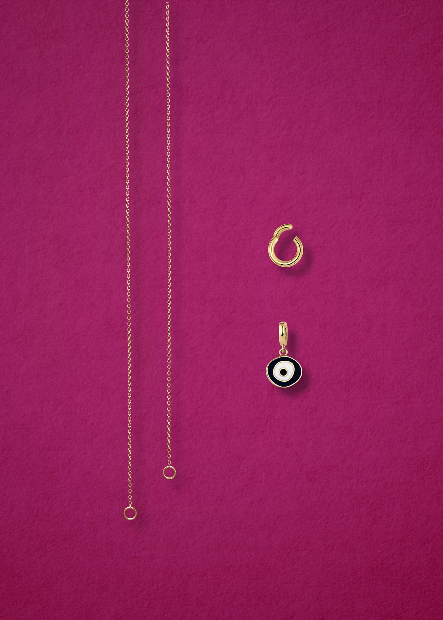 Golden Grace Obsidian Organic Evil Eye Necklace