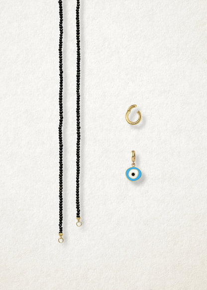 Noir Elegance Sky Organic Evil Eye Necklace